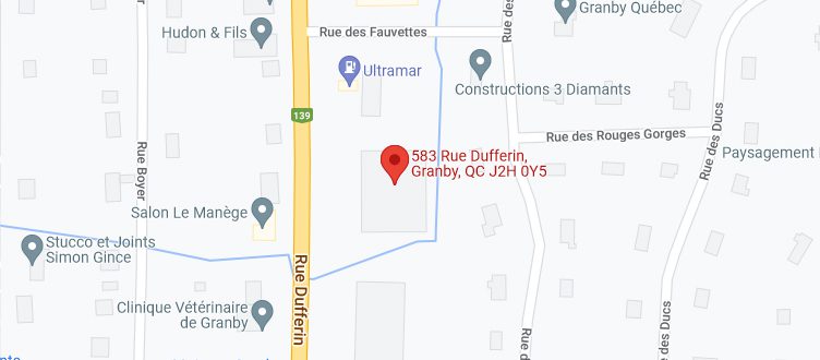 Carte Dubé Loiselle Granby
